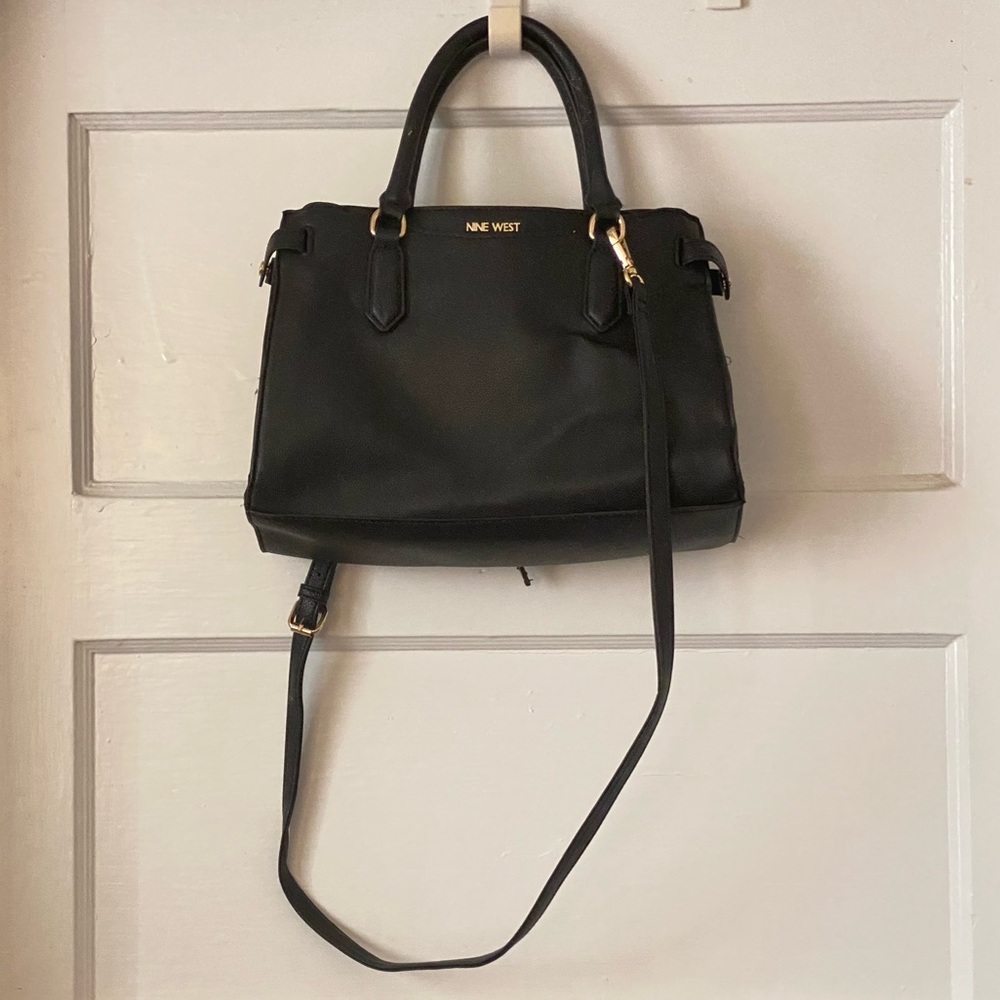 Nine West Julia Black Convertible Crossbody Structured bag